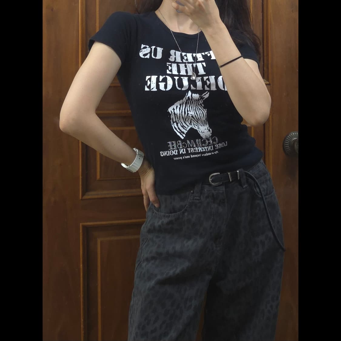 세실맥비 큐빅 프린팅 티 상품이미지4