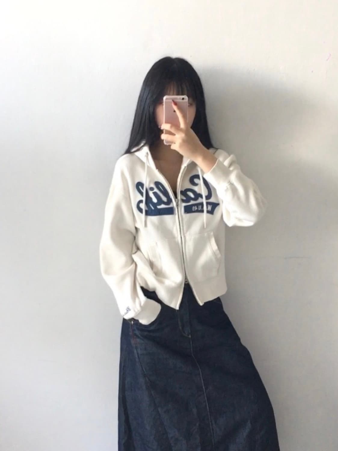 후아유 자수패치 후드집업 상품이미지2