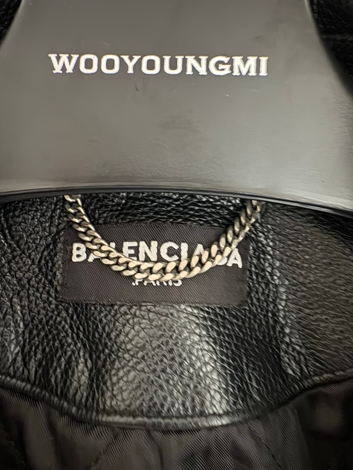 발렌시아가 암 레터링 가죽 라이더 자켓 상품이미지5