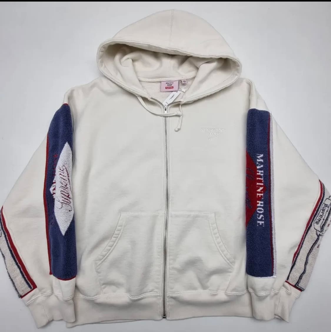 슈프림 x 마틴 로즈 타월 집업 후드 스웨트셔츠 화이트 상품이미지2