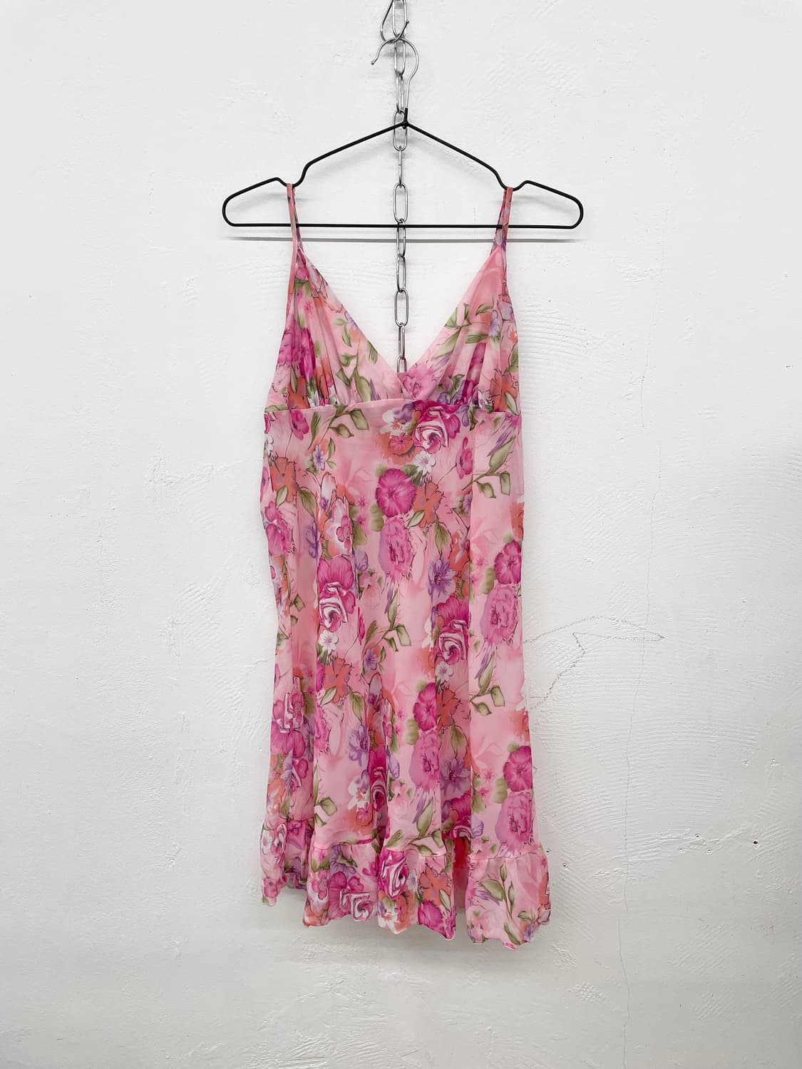 핑크 플로럴 프릴 슬립 상품이미지4