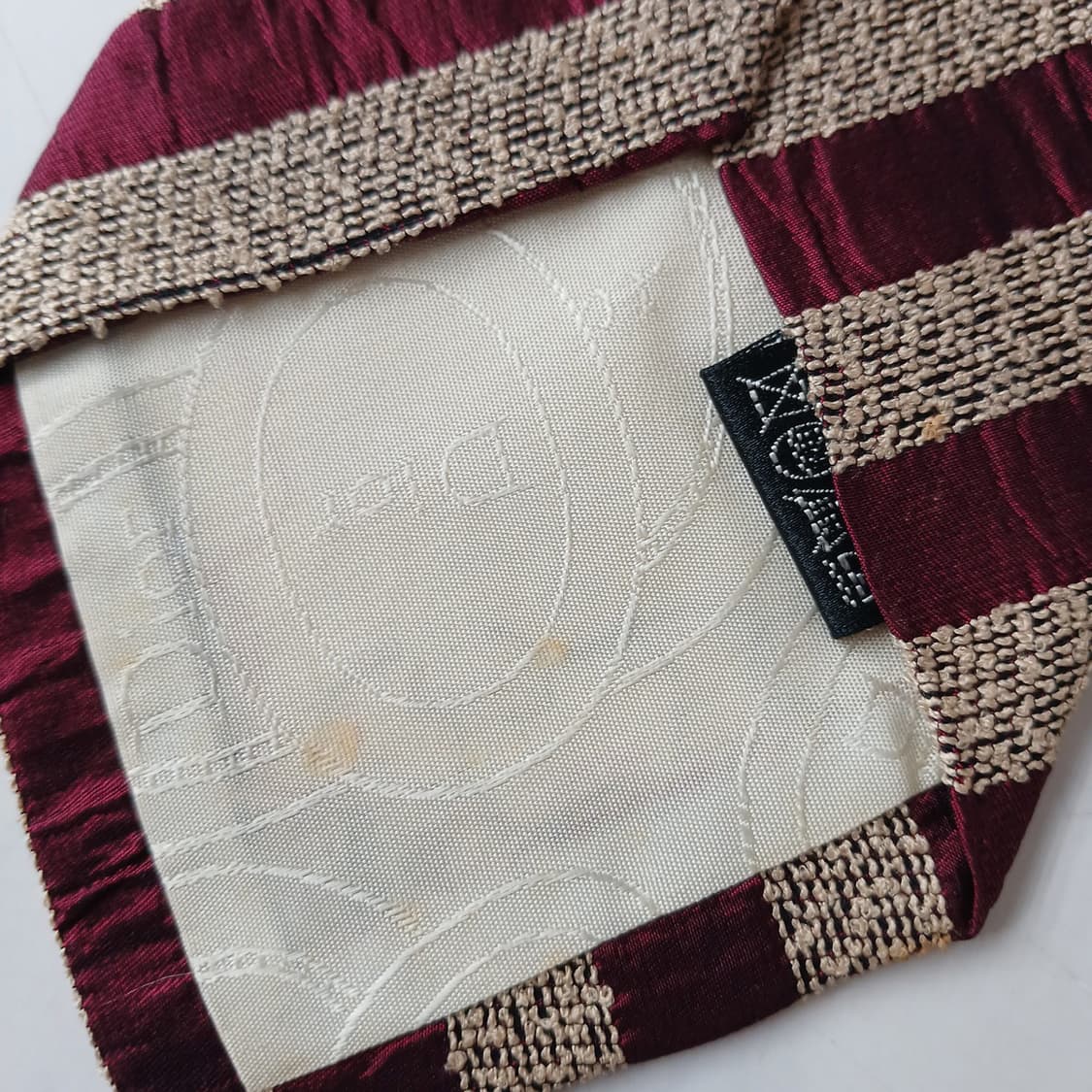 크리스찬 디올 버건디 스트라이프 넥타이 9.7cm A등급 A19801 상품이미지9