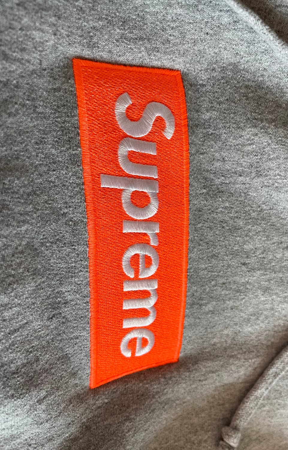 슈프림 17fw 박스로고 오렌지 그레이 후드티 L 상품이미지2