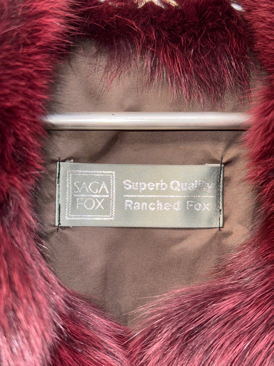 SAGA FOX burgundy fox fur coat jacket  상품이미지4