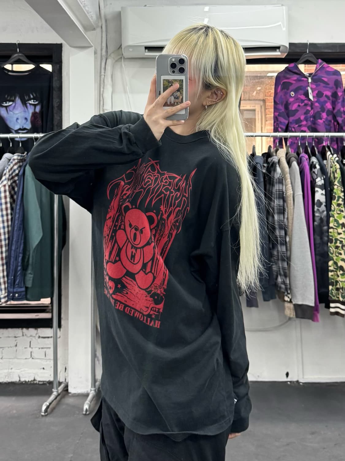 히스테릭 글래머 퍽베어 롱슬리브 상품이미지4