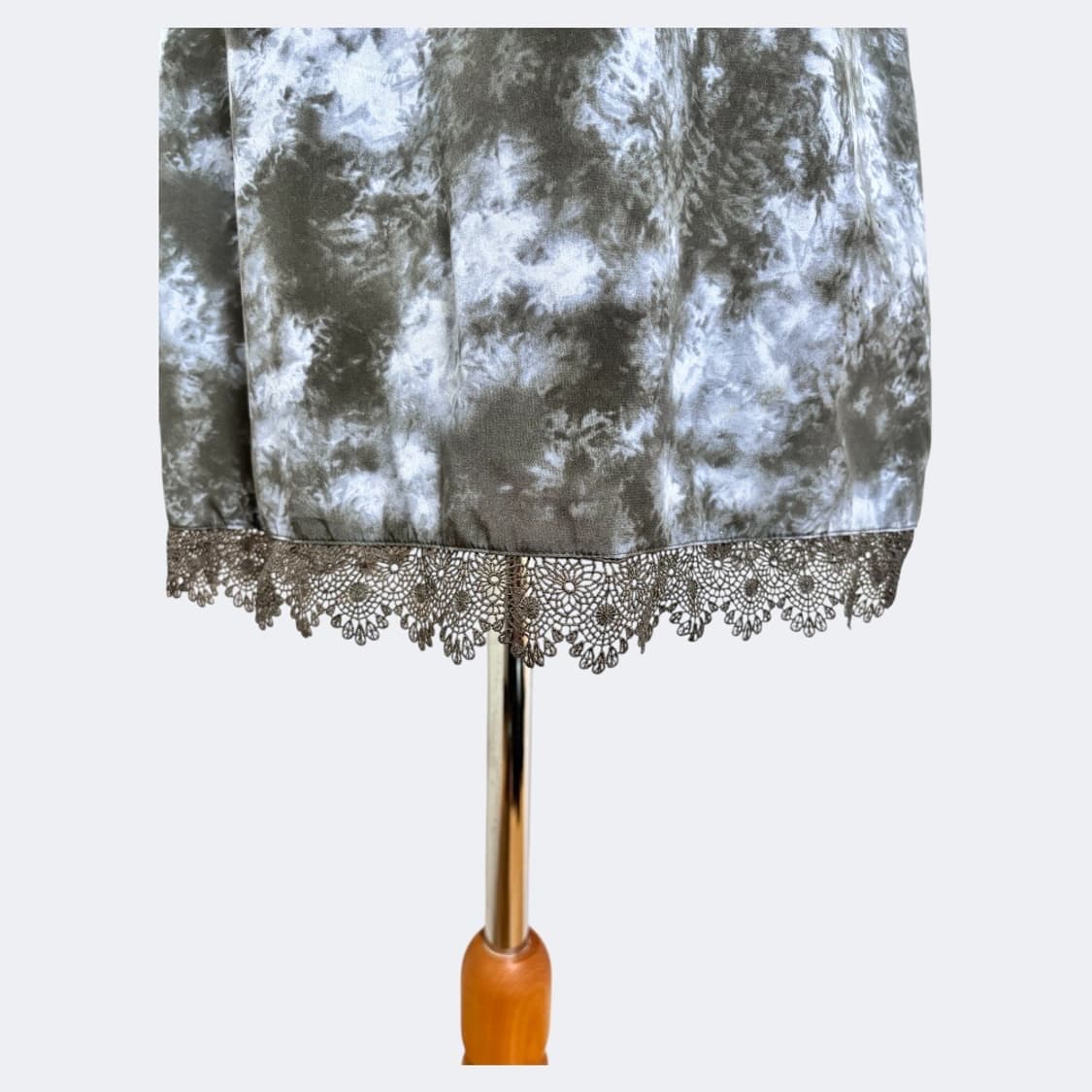 러닝하이 레이스 포인트 타이다이 미니 원피스 블루 차콜 상품이미지8