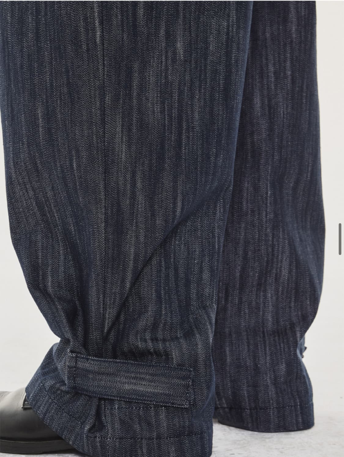 기철 햄 버튼 로우 인디고 와이드 데님 팬츠 M 상품이미지7