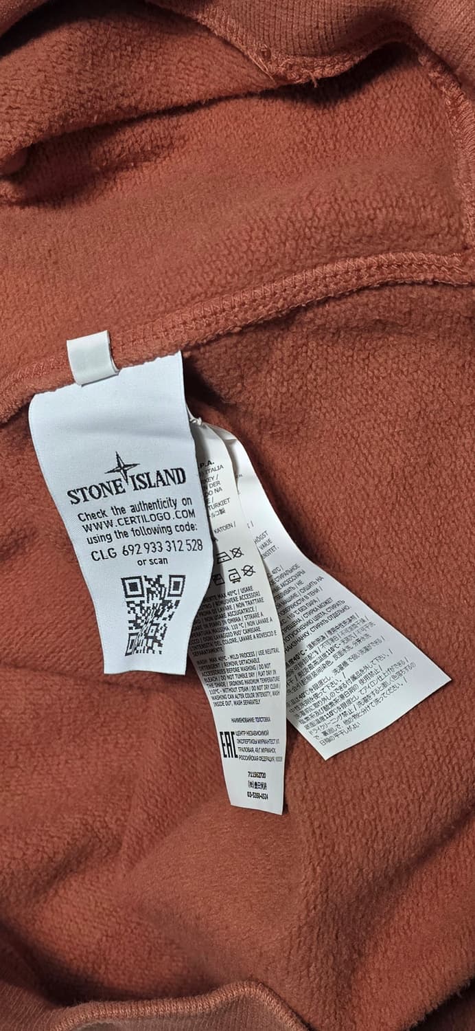 스톤아일랜드 맨투맨 티셔츠 테라코타 L 상품이미지4