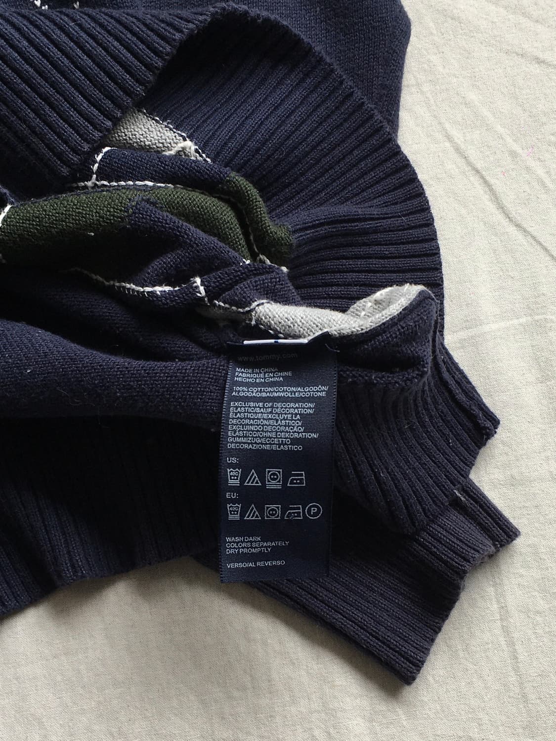 타미힐피거 아가일패턴 니트 상품이미지5