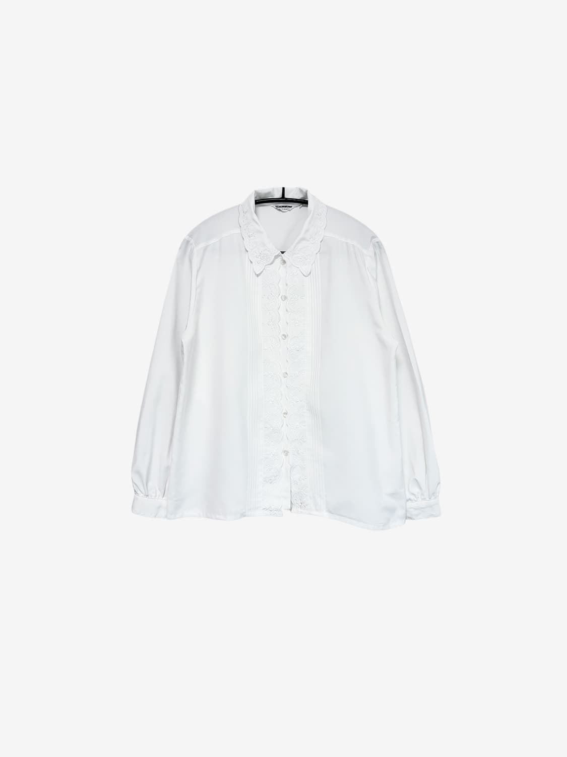 Lace Collar Point Blouse - White 상품이미지4