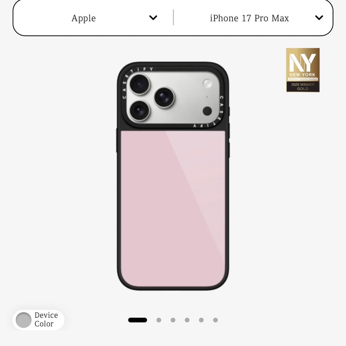 (17프로맥스) 케이스티파이 핑크 글레이즈 케이스 새상품 상품이미지1