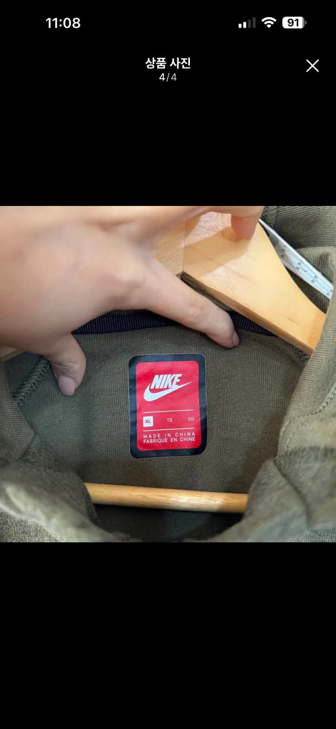 나이키 테크팩 후드집업 올리브 상품이미지3