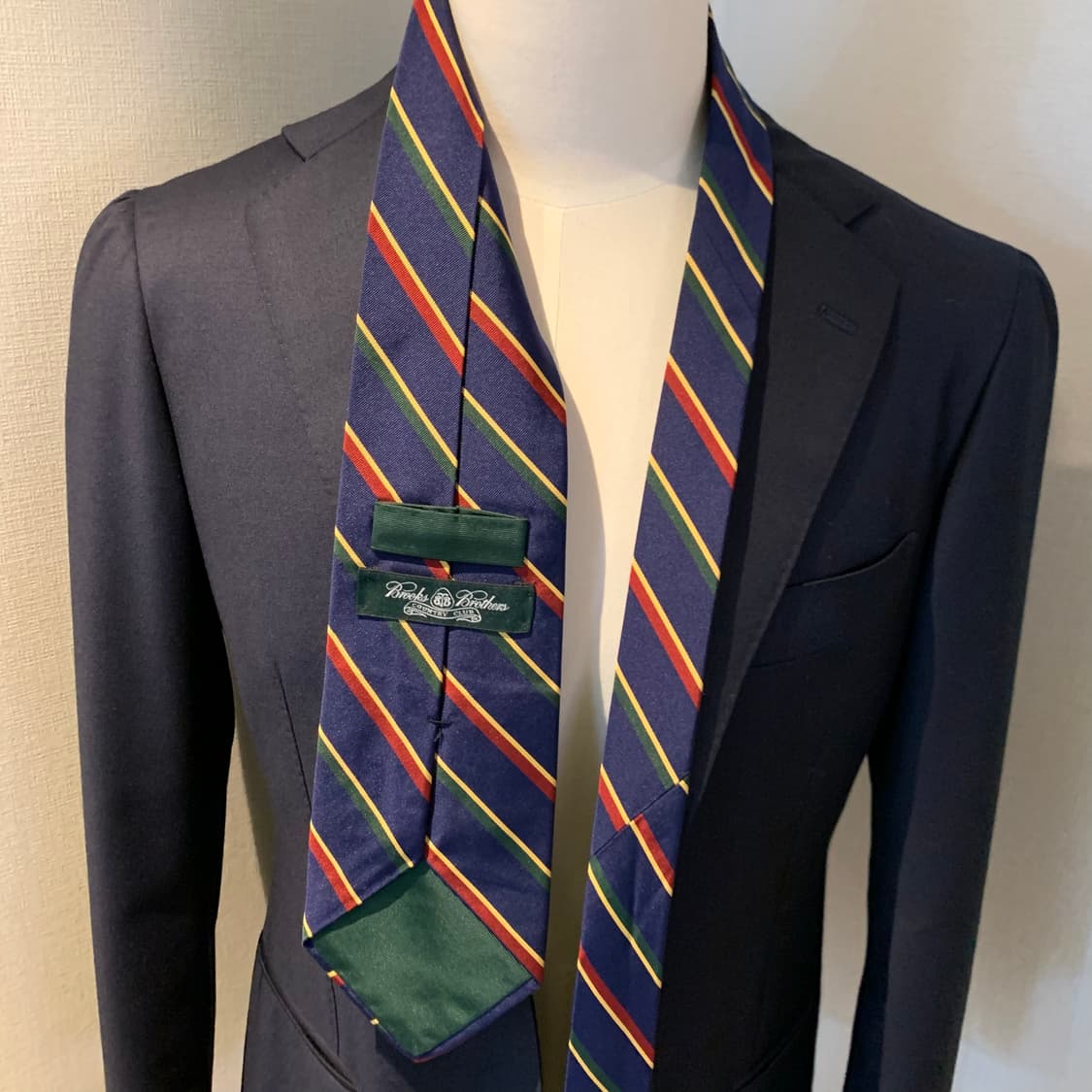 브룩스브라더스 스트라이프 100실크 클래식 정장넥타이 A-A+등급 상품이미지2