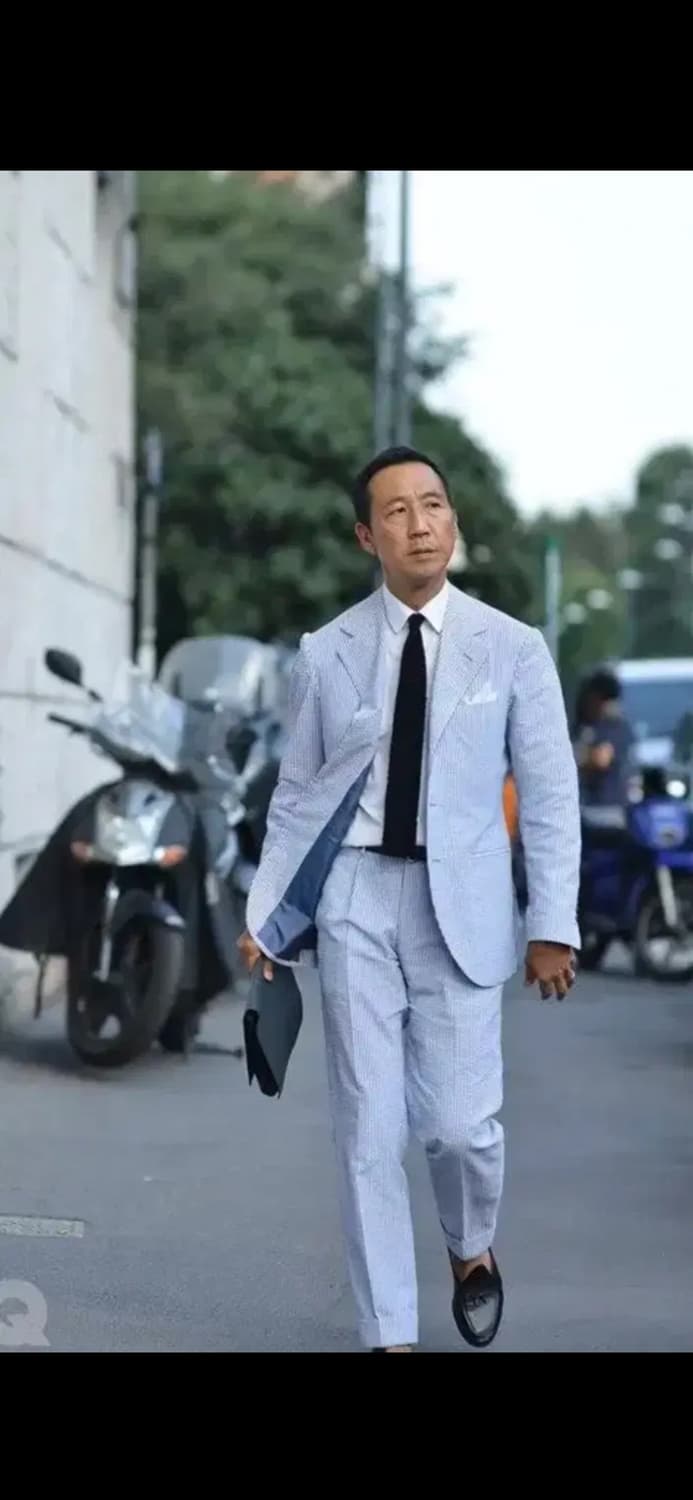 CAMOSHITA COTTON SILK SEERSUCKER SUIT 상품이미지1