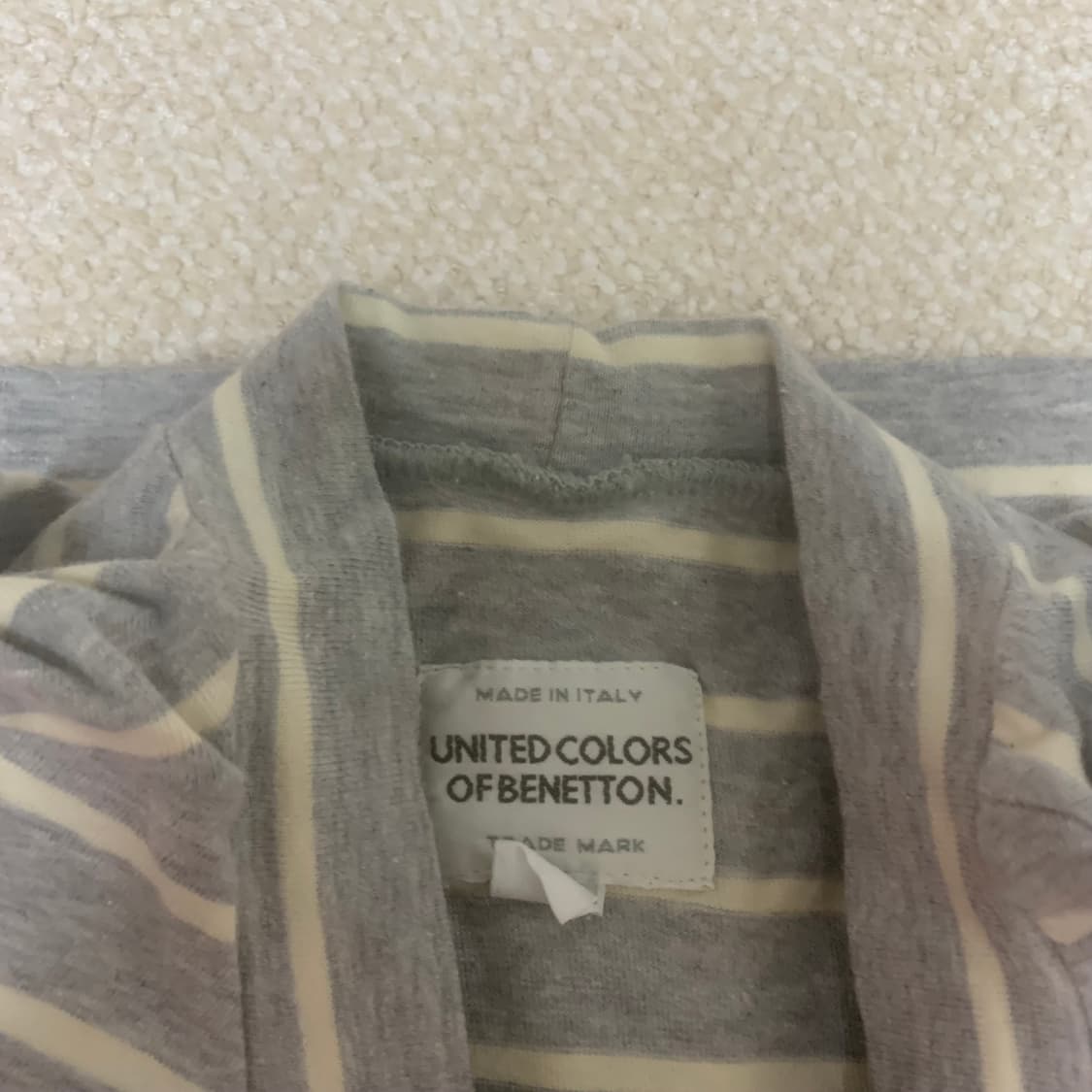 베네통 스트라이프 라운드 반팔티셔츠 100 상품이미지2