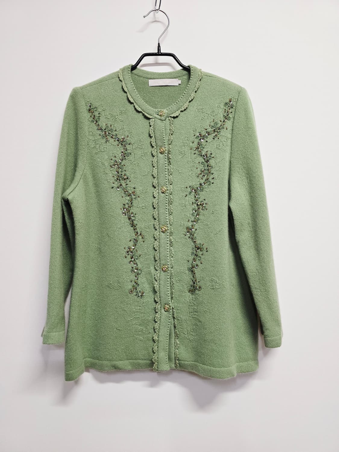 까르뜨니트 앙고라 비즈 장식 가디건 상품이미지1