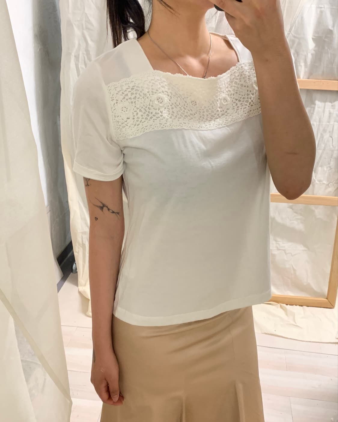 [Red Rope] crochet lace top 상품이미지1
