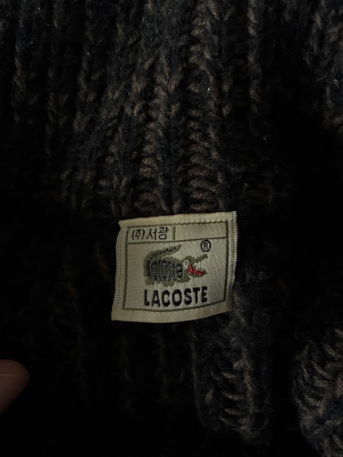 라코스테 니트 집업 오버핏 가디건 상품이미지3