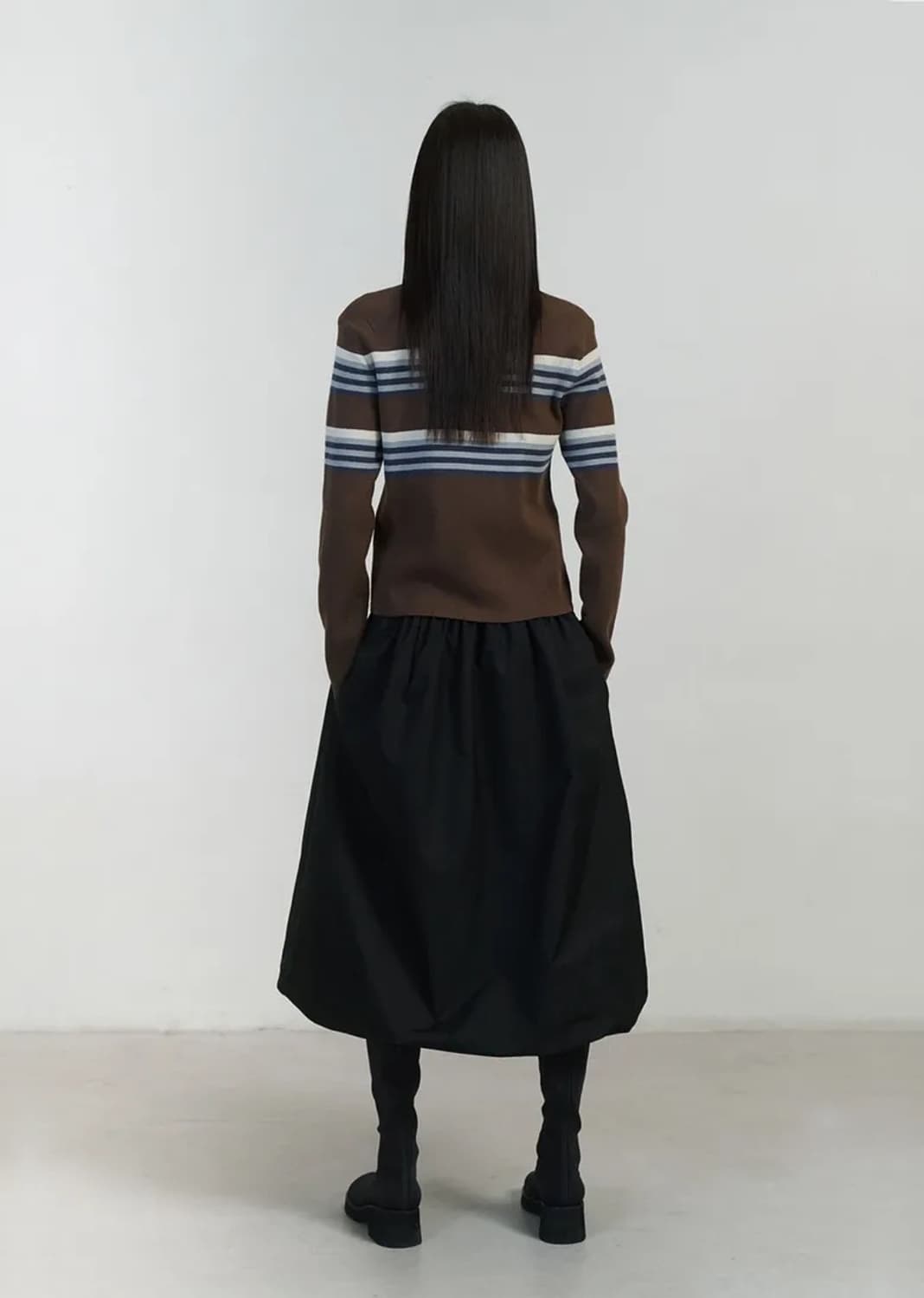 아모멘토 STRIPE TURTLE PULLOVER (MIX) 상품이미지2