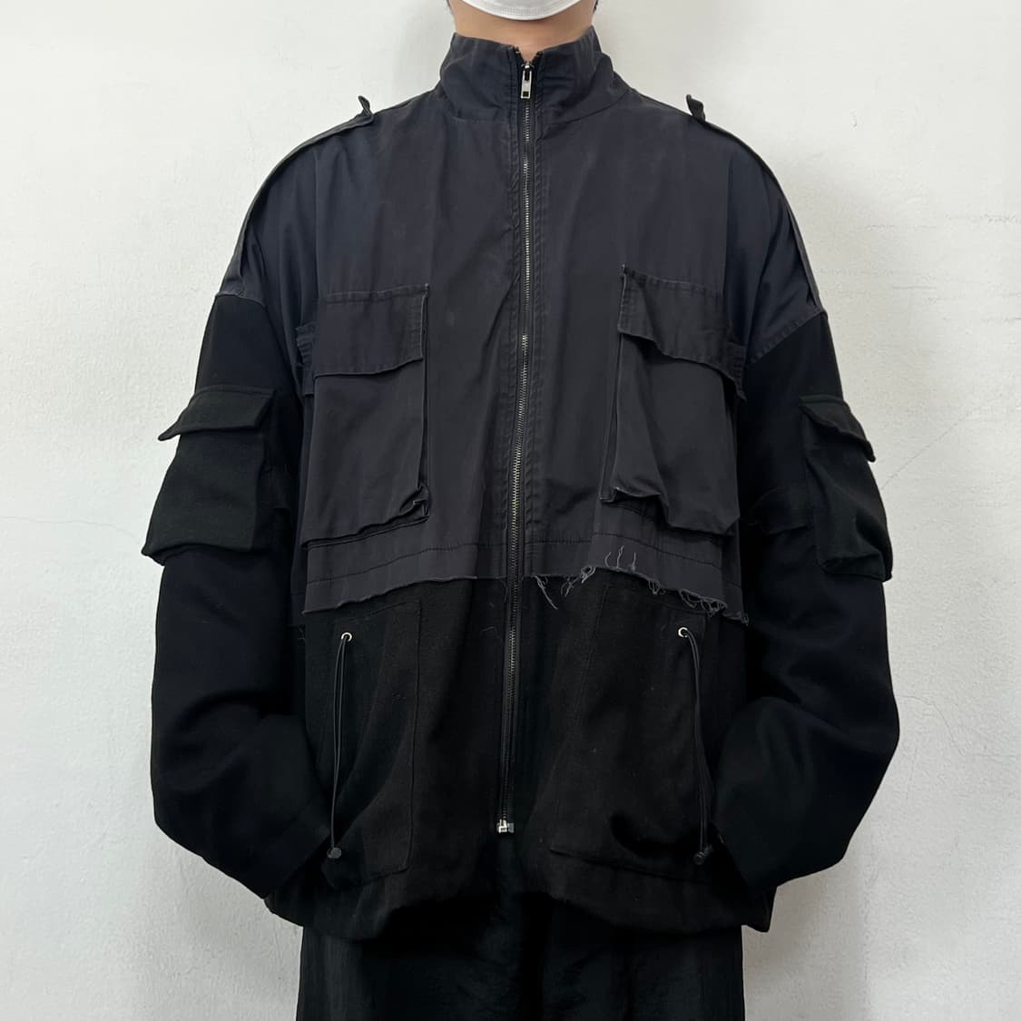 선데이오프클럽 멀티포켓 배색 플리스 집업 자켓 상품이미지1