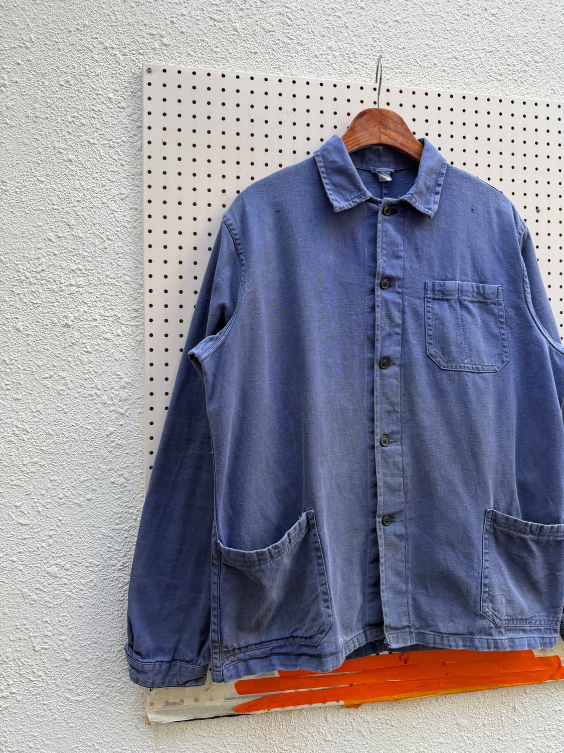 WASHED BLUE OLD VINTAGE FRENCH 프렌치워크자켓 상품이미지3