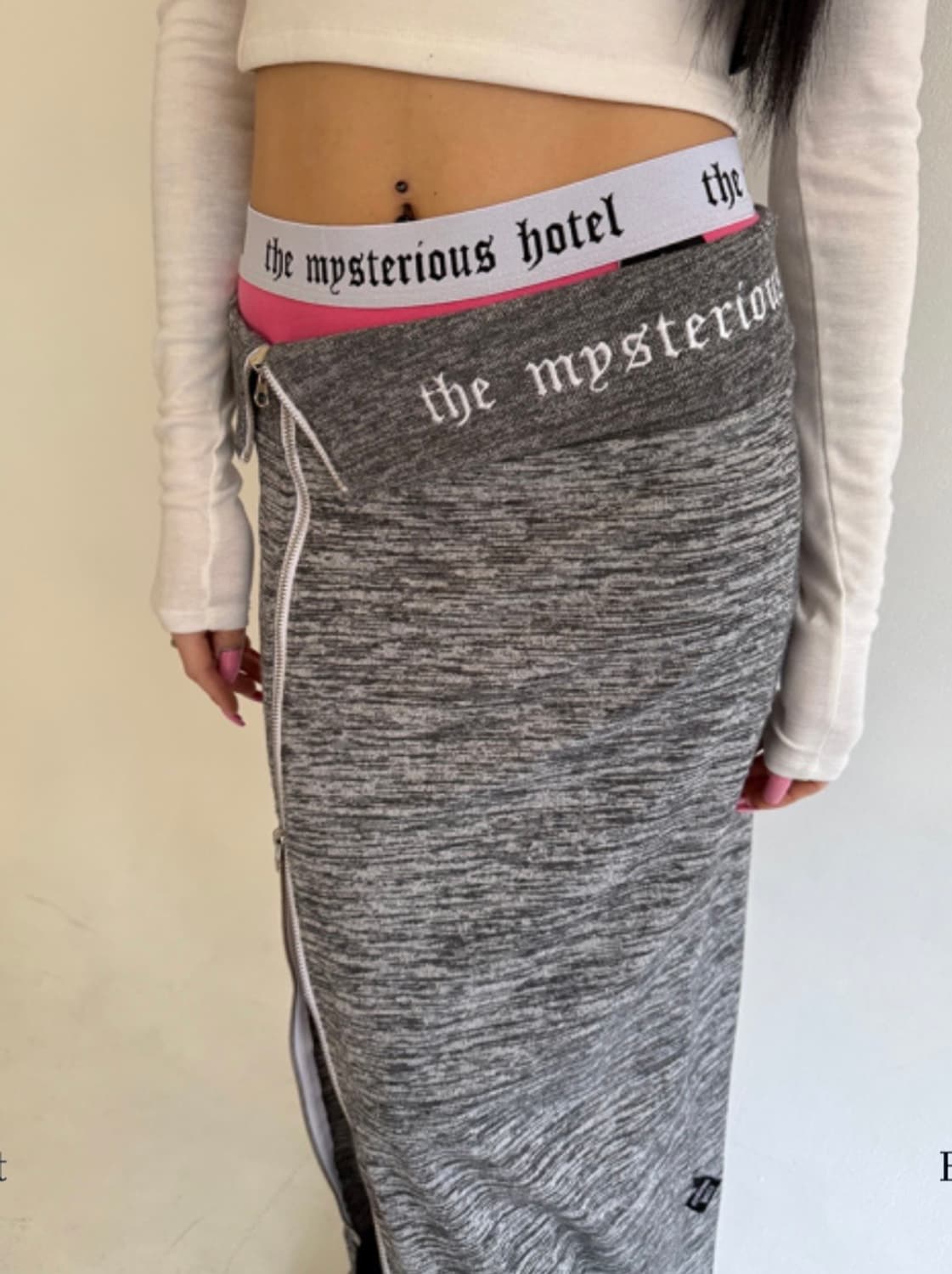 더미스테리어스호텔 집업 롱 스커트 상품이미지3