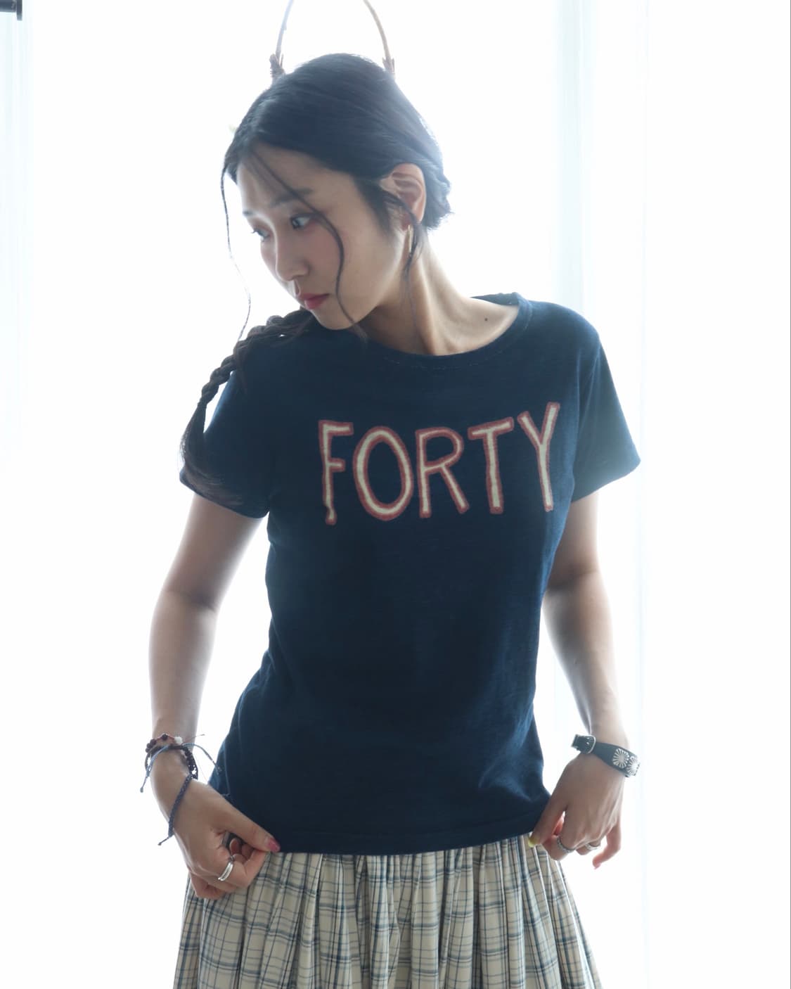 [45rpm] Indigo Denim FORTY-FIVE T-Shirt 상품이미지1