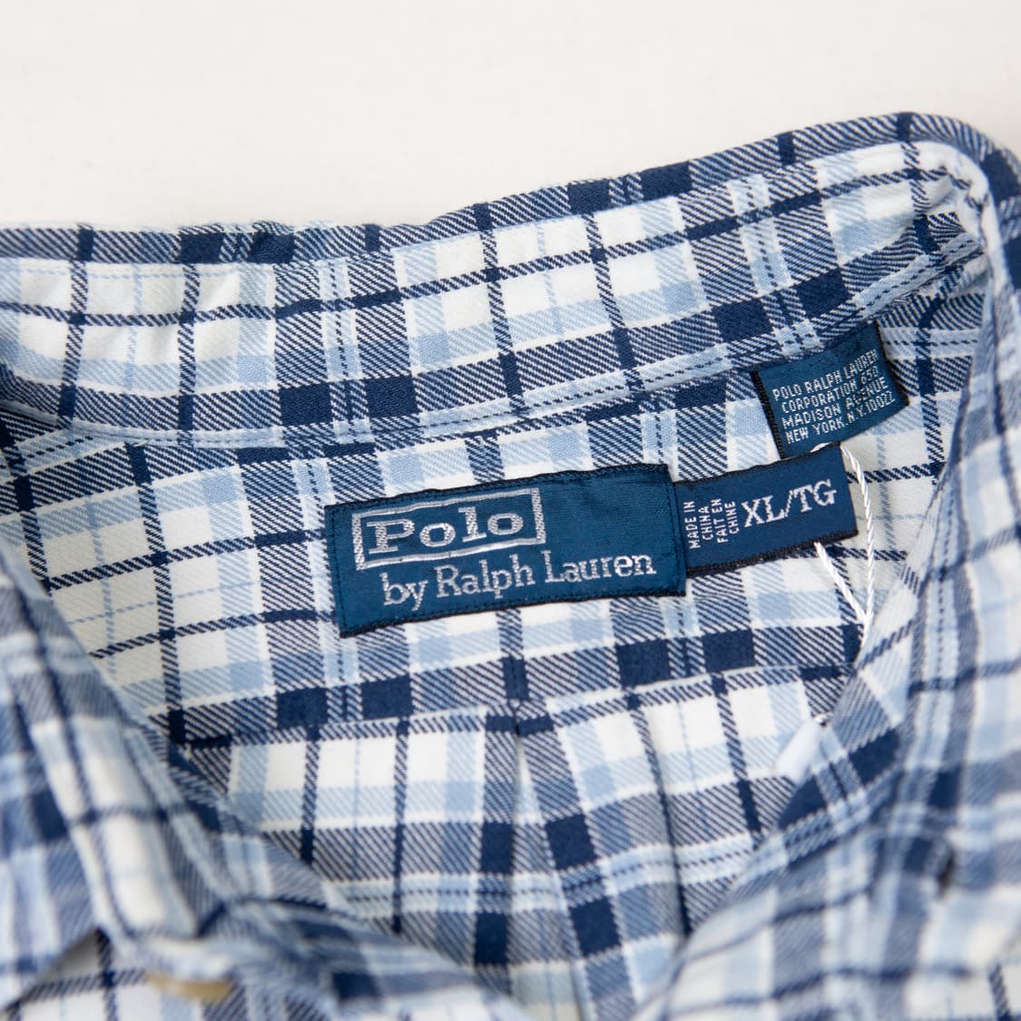 폴로 랄프로렌 블루 플란넬 코튼 워크셔츠 상품이미지4