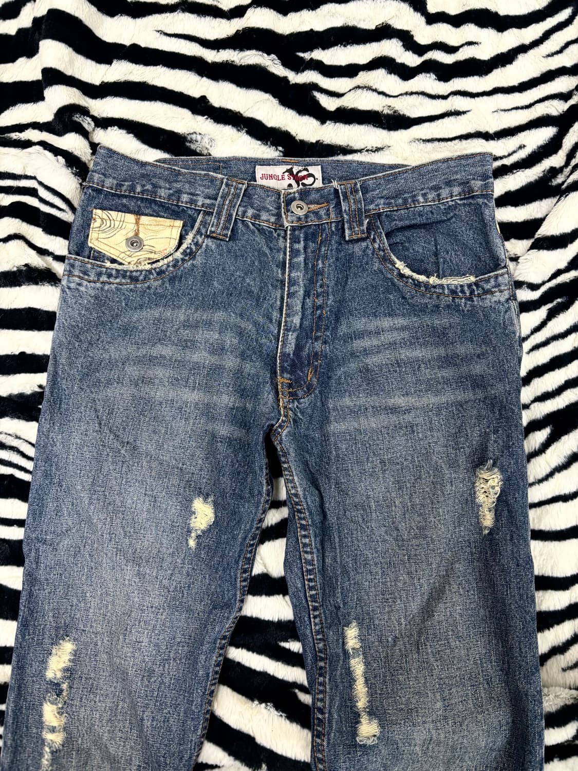 [Jungle Storm] Oriental Print Denim Loos 상품이미지6