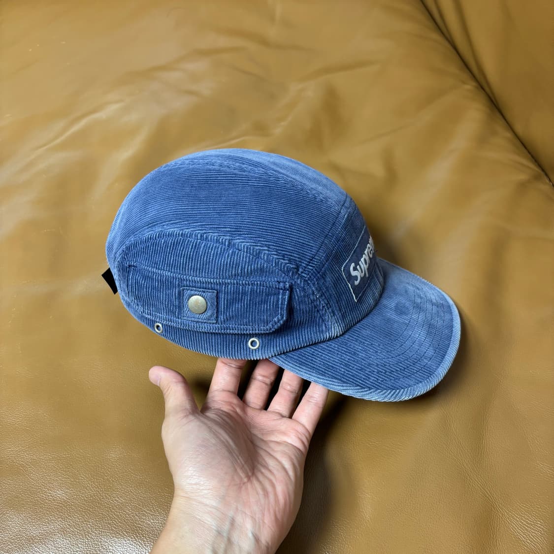 Supreme 슈프림 캠프캡 모자 (Corduroy Blue Grey) 상품이미지3