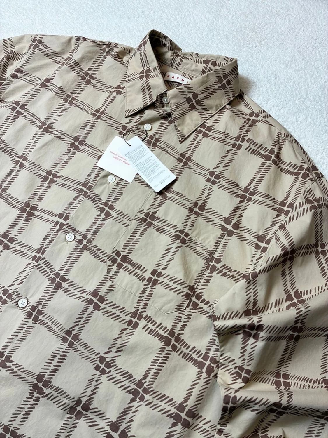 마르니 X 유니클로 체크 오버 셔츠 PN6390 상품이미지2