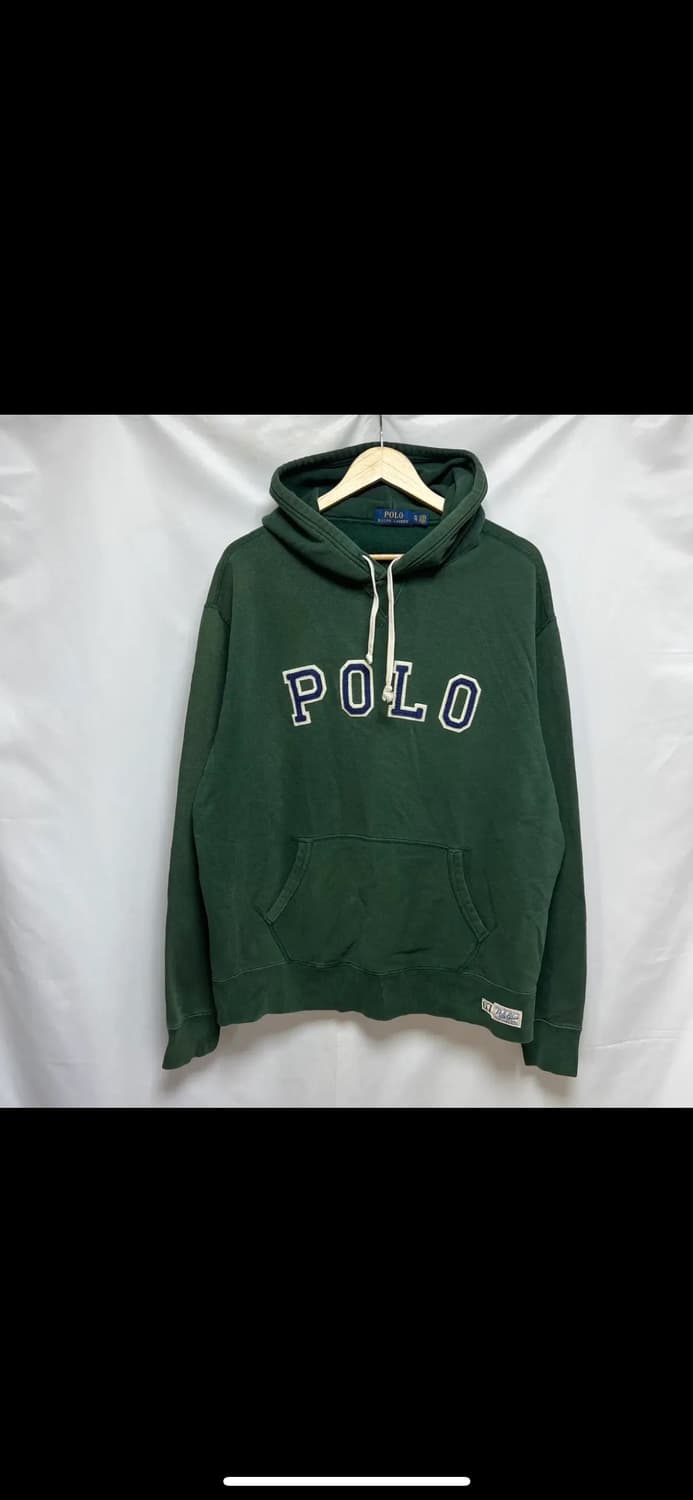 [정품/XL] 폴로 랄프로렌 스펠아웃 기모 초록그린 후드티 상품이미지1
