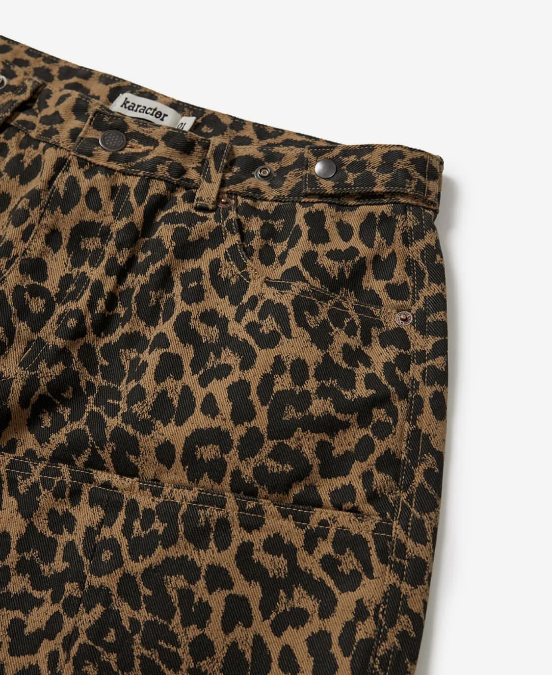 카락터 레오파드 코튼 트윌 팬츠 L 상품이미지3