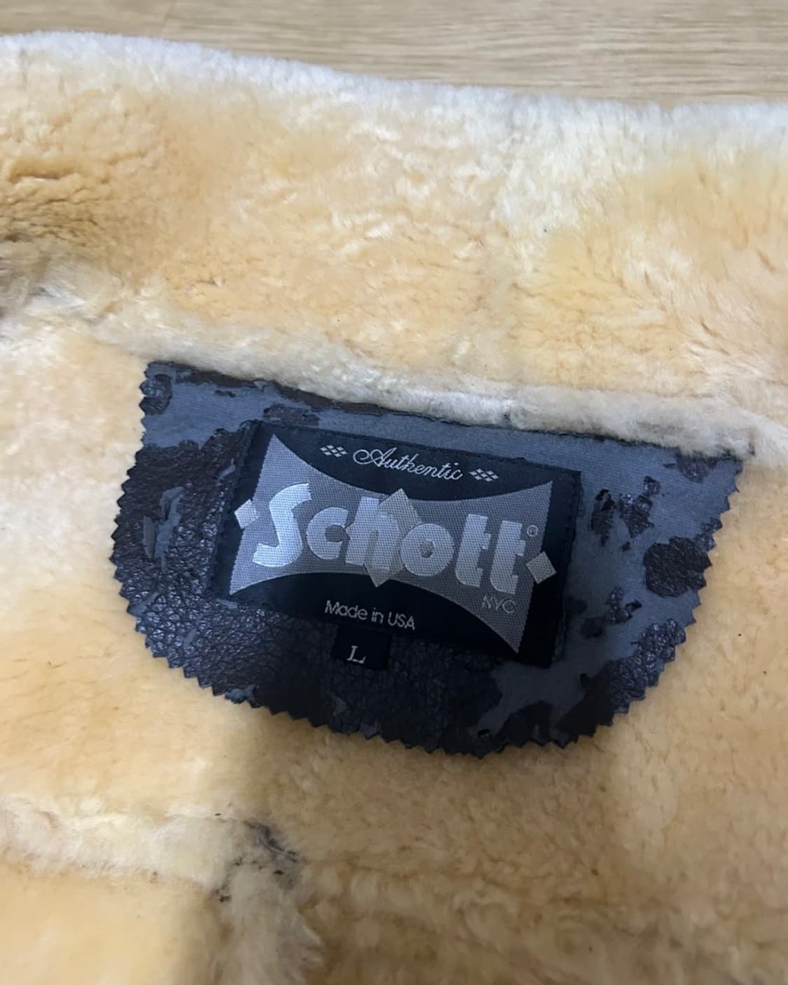 schott 쇼트 B-3 무스탕 L사이즈(105)  made in usa 상품이미지5