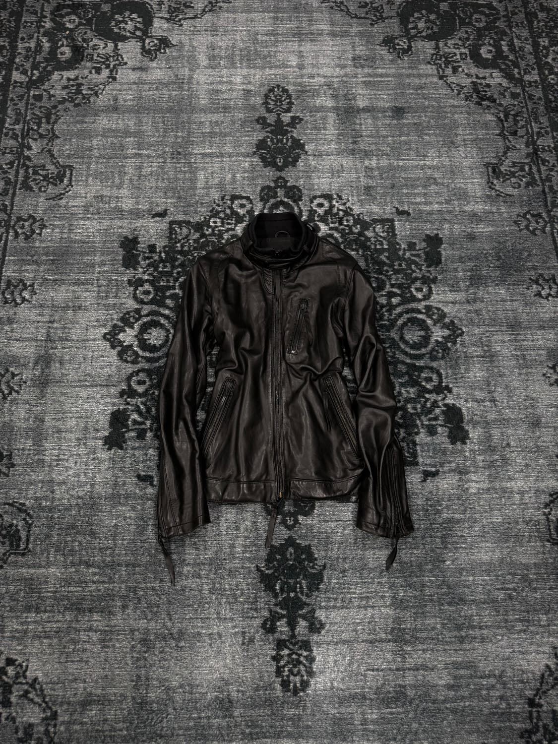 House of blues high neck leather jacket 상품이미지1