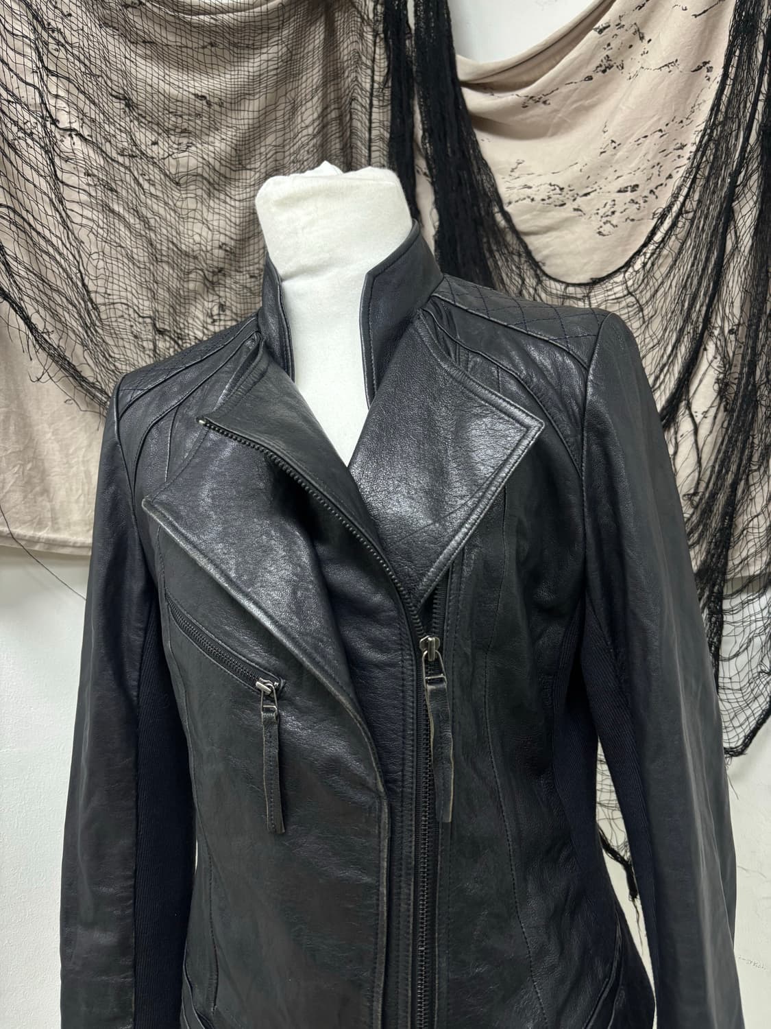 SheepSkin Side Zipper Layered Jacket 상품이미지5