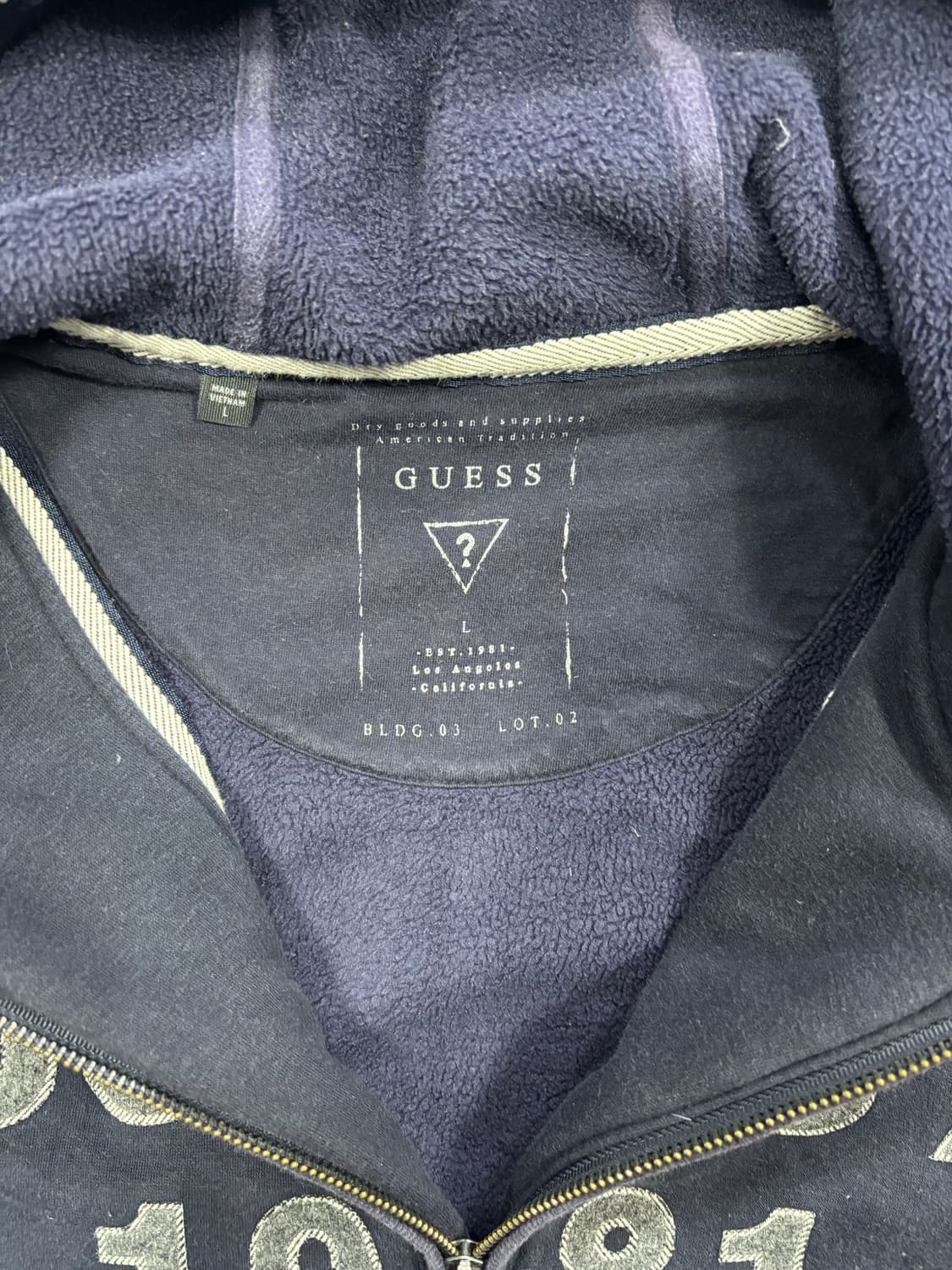 게스 1981 네이비 후드집업 상품이미지8