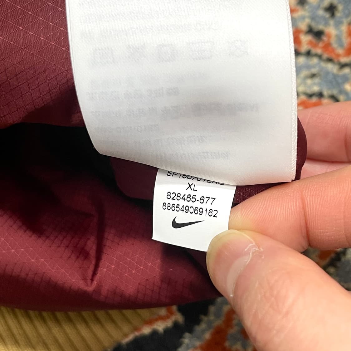 나이키 스우시 버건디 야구점퍼 블루종 남성XL 상품이미지7