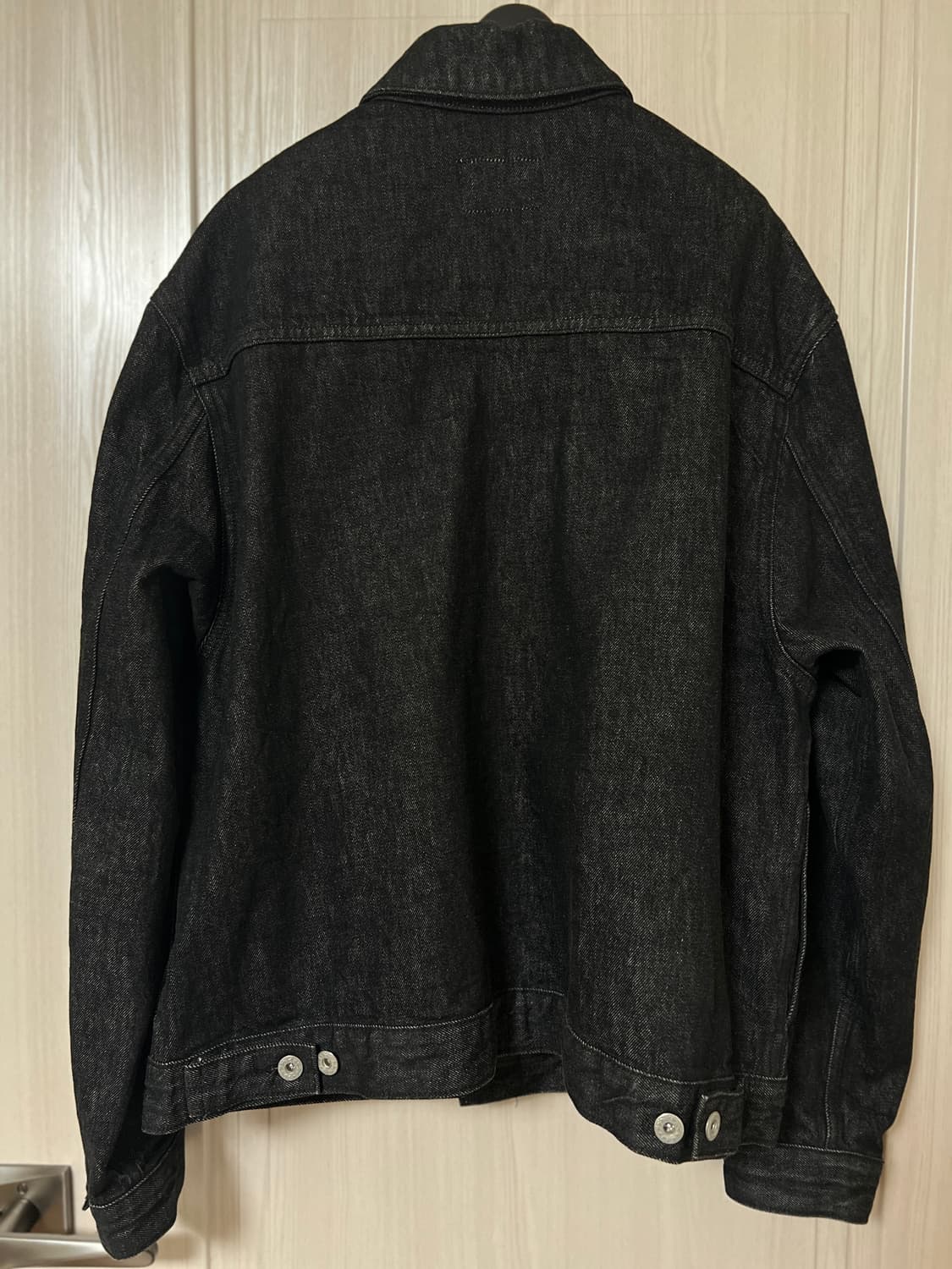 아트이프액츠 트러커 데님 자켓 워시드 블랙 L 상품이미지3