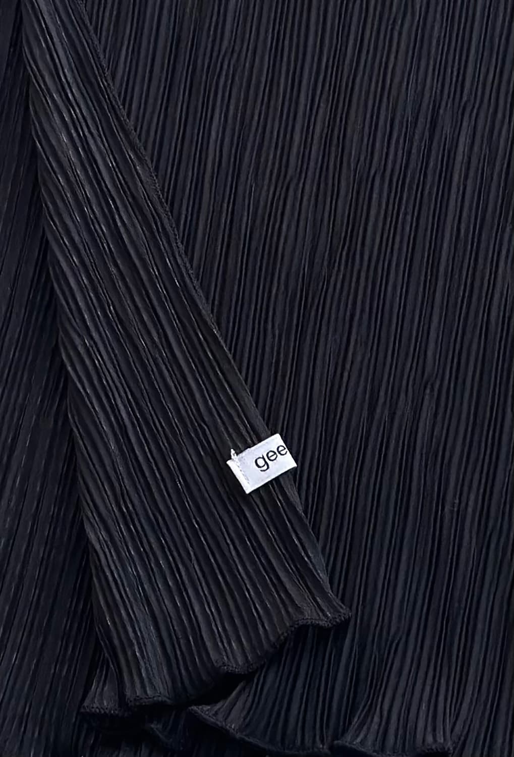 지지 플리츠 롱 스카프(블랙) 상품이미지4