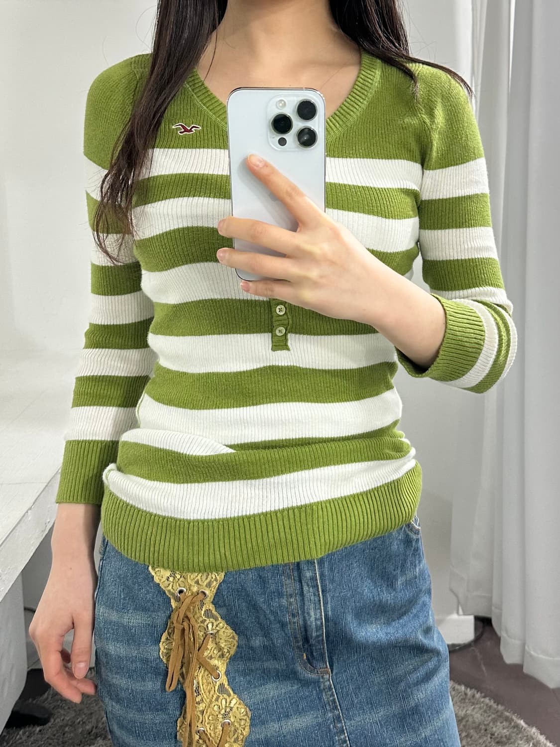 hollister stripe slim top 상품이미지1