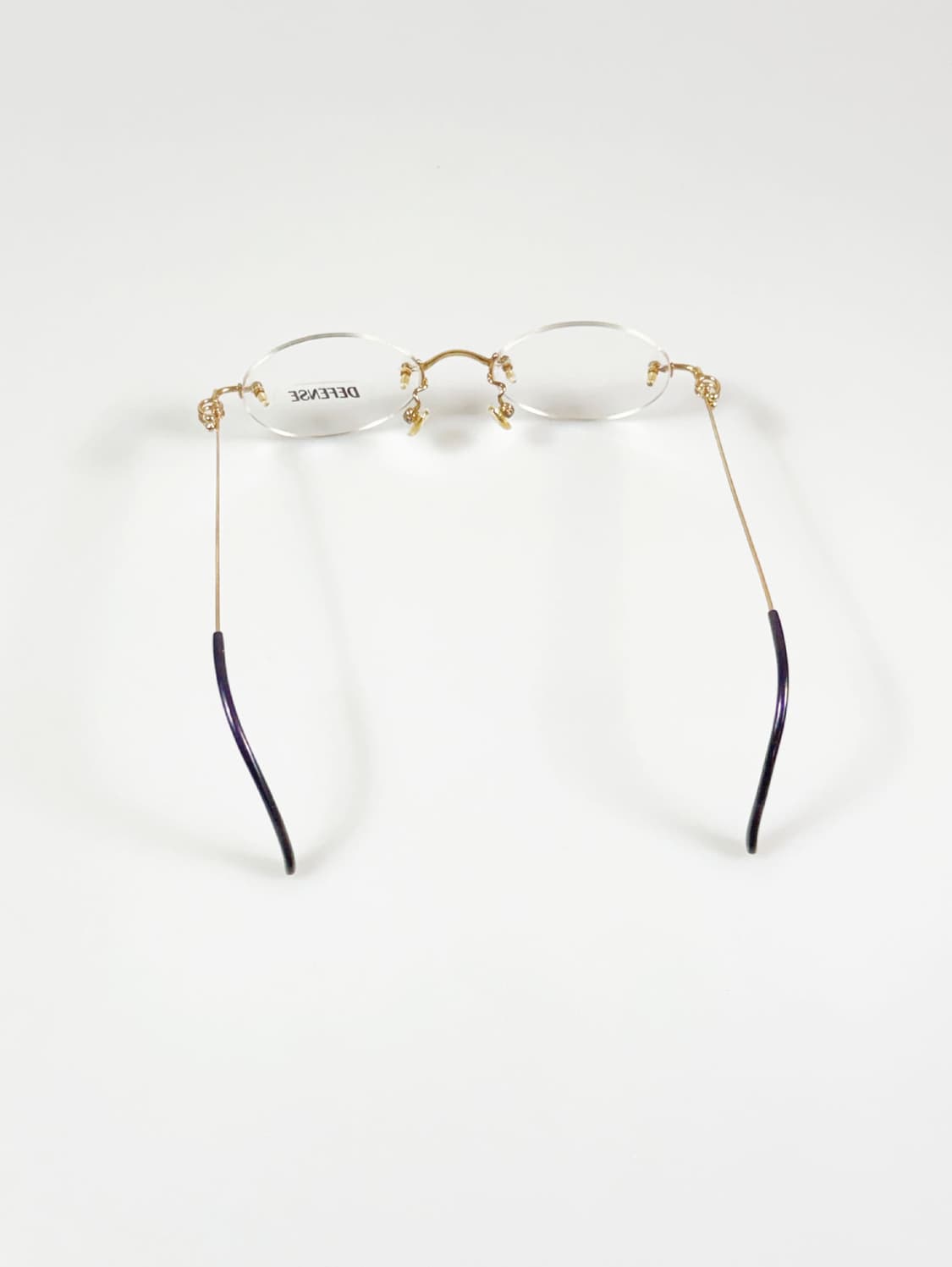 DEFENSE 무테 오벌 골드 메탈 빈티지 안경 상품이미지5