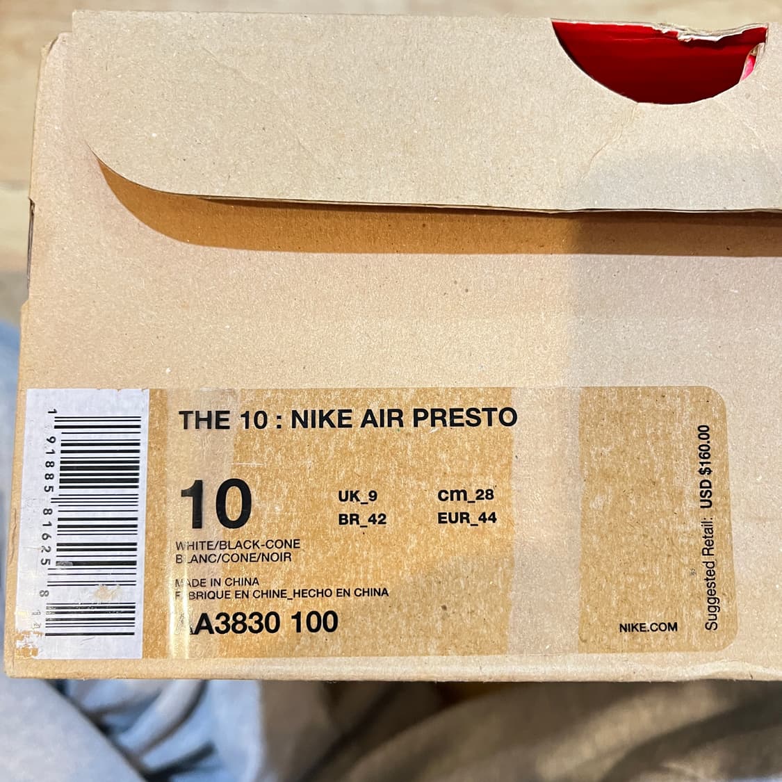 (280mm) 더텐 나이키 X 오프화이트 프레스토 화이트 상품이미지6