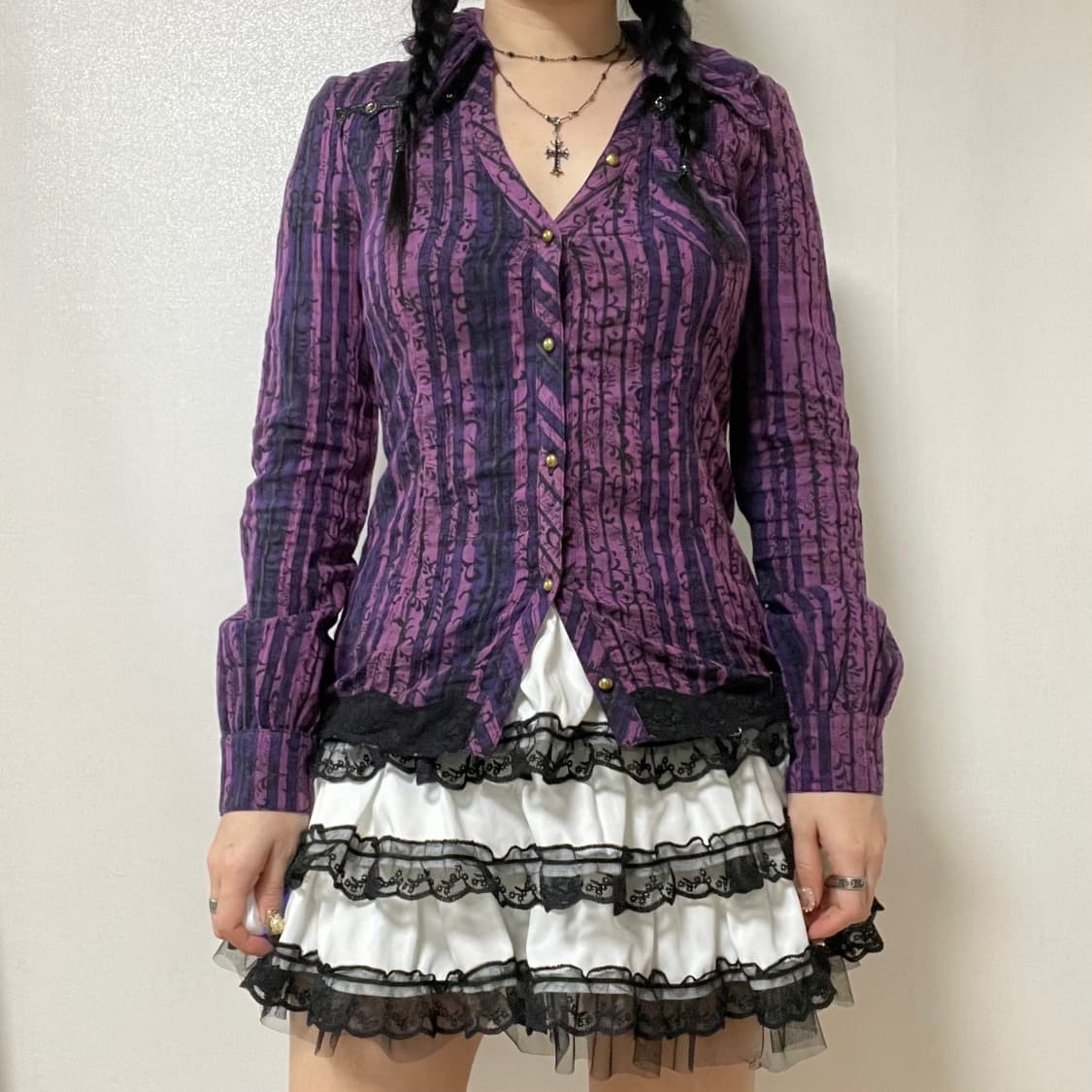 Purple Gothic Punk Blouse 상품이미지6