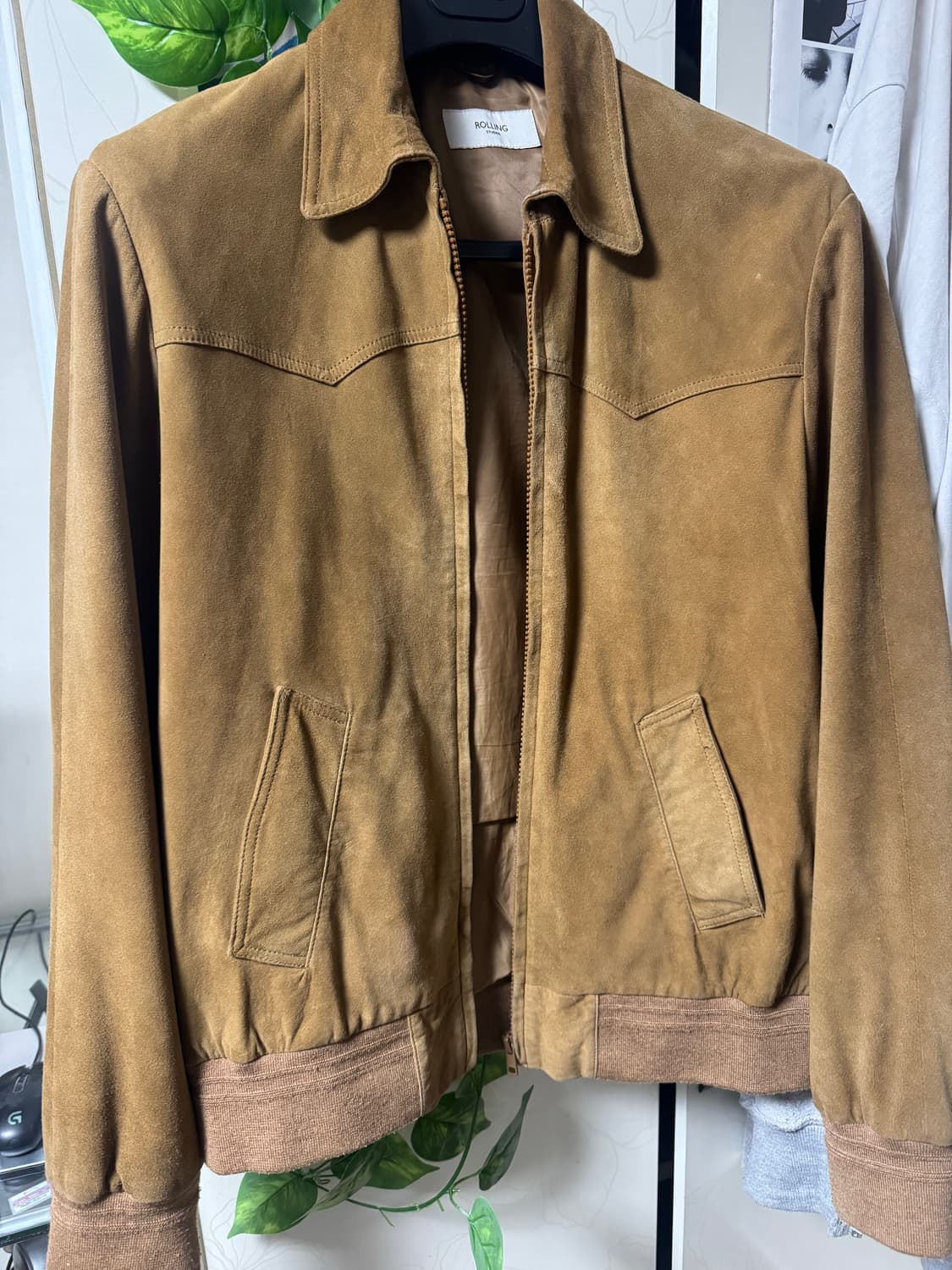 롤링 스튜디오 웨스턴 블루종 자켓 고트 스웨이드L 상품이미지5
