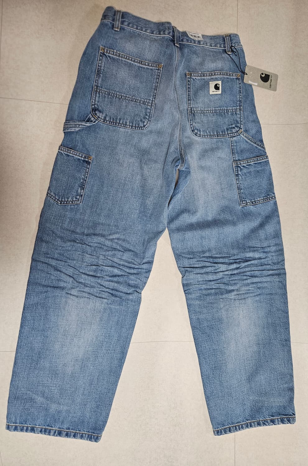 칼하트 여성 브랜든 싱글 니 팬츠 카마노 블루 버스트 워시드 상품이미지9