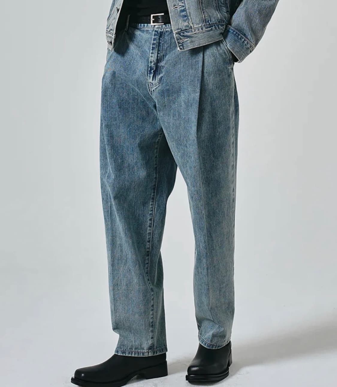 [50] noirer 노이어 와이드데님 팬츠 블루 상품이미지1