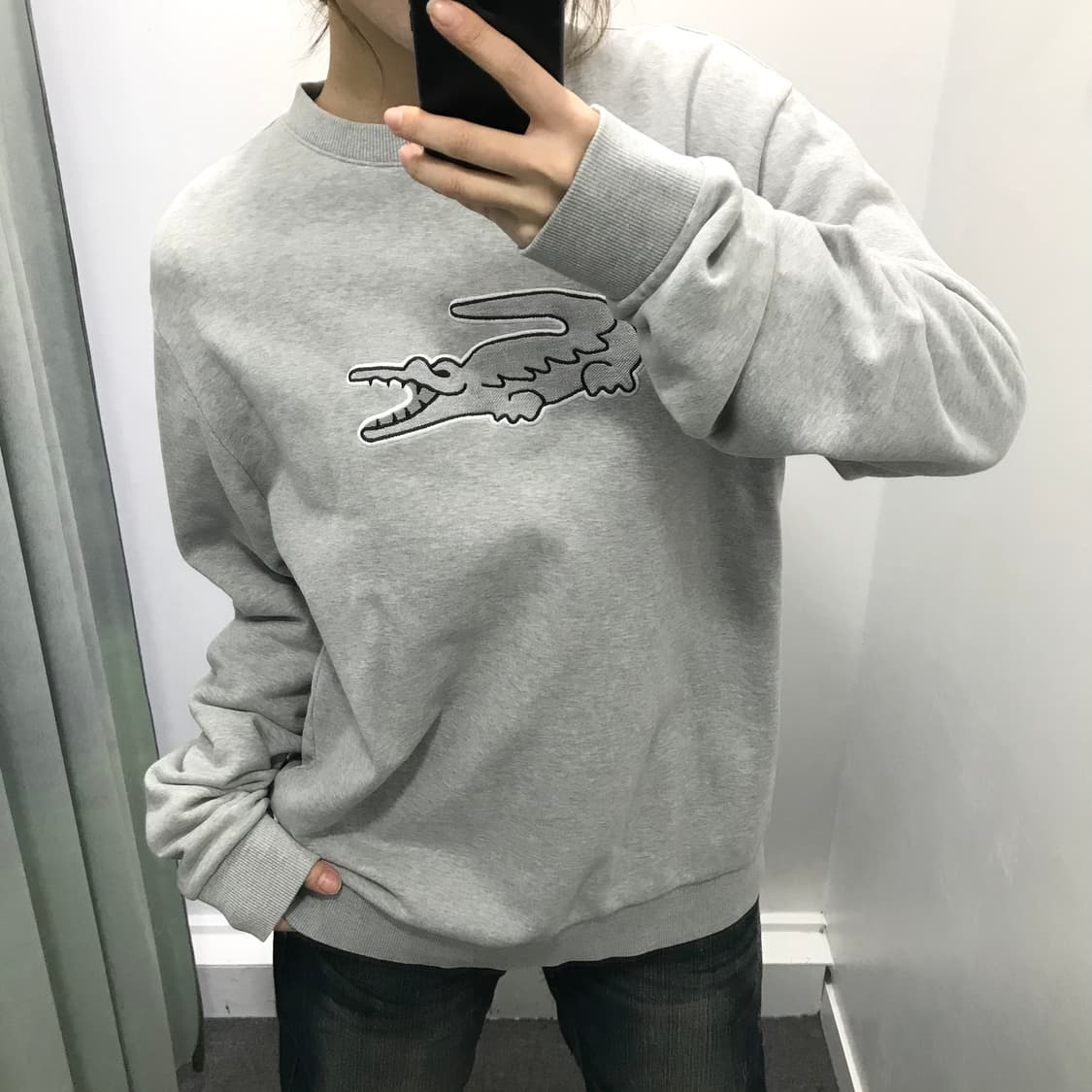 라코스테 그레이 맨투맨 상품이미지3