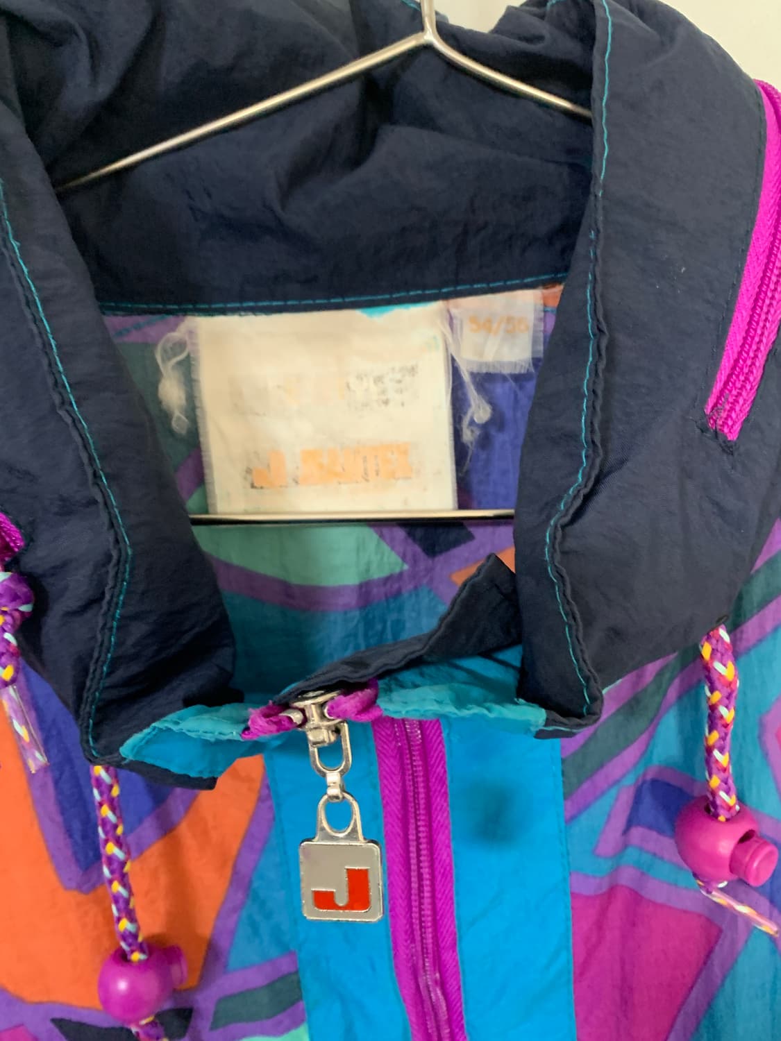 Jeantex 90년대 아웃도어 멀티컬러 바람막이 자켓 상품이미지6