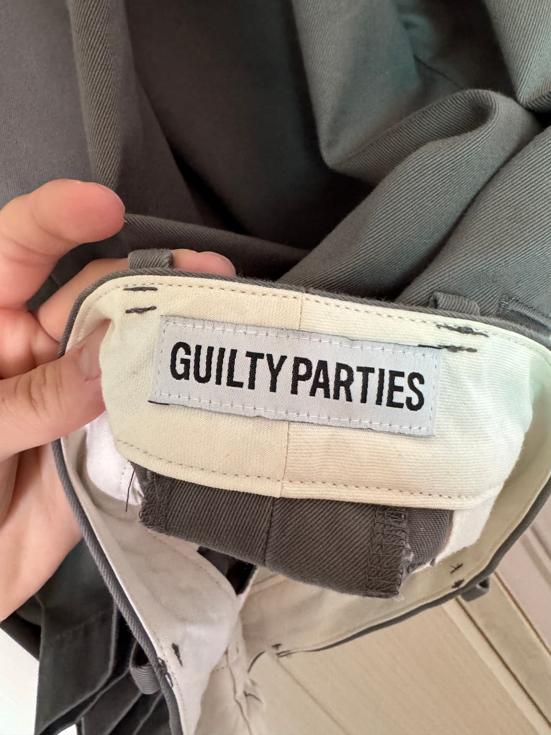 와코마리아 더블플리티드 치노 트라우저 그레이(xl) 상품이미지4